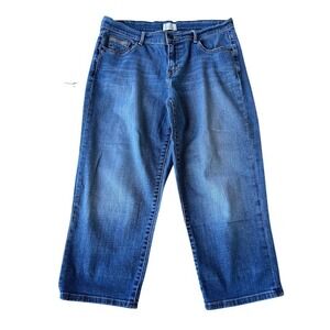 Levi's 515 Capris Womens Blue Denim Jeans Cropped Straight Leg‎ Size 8